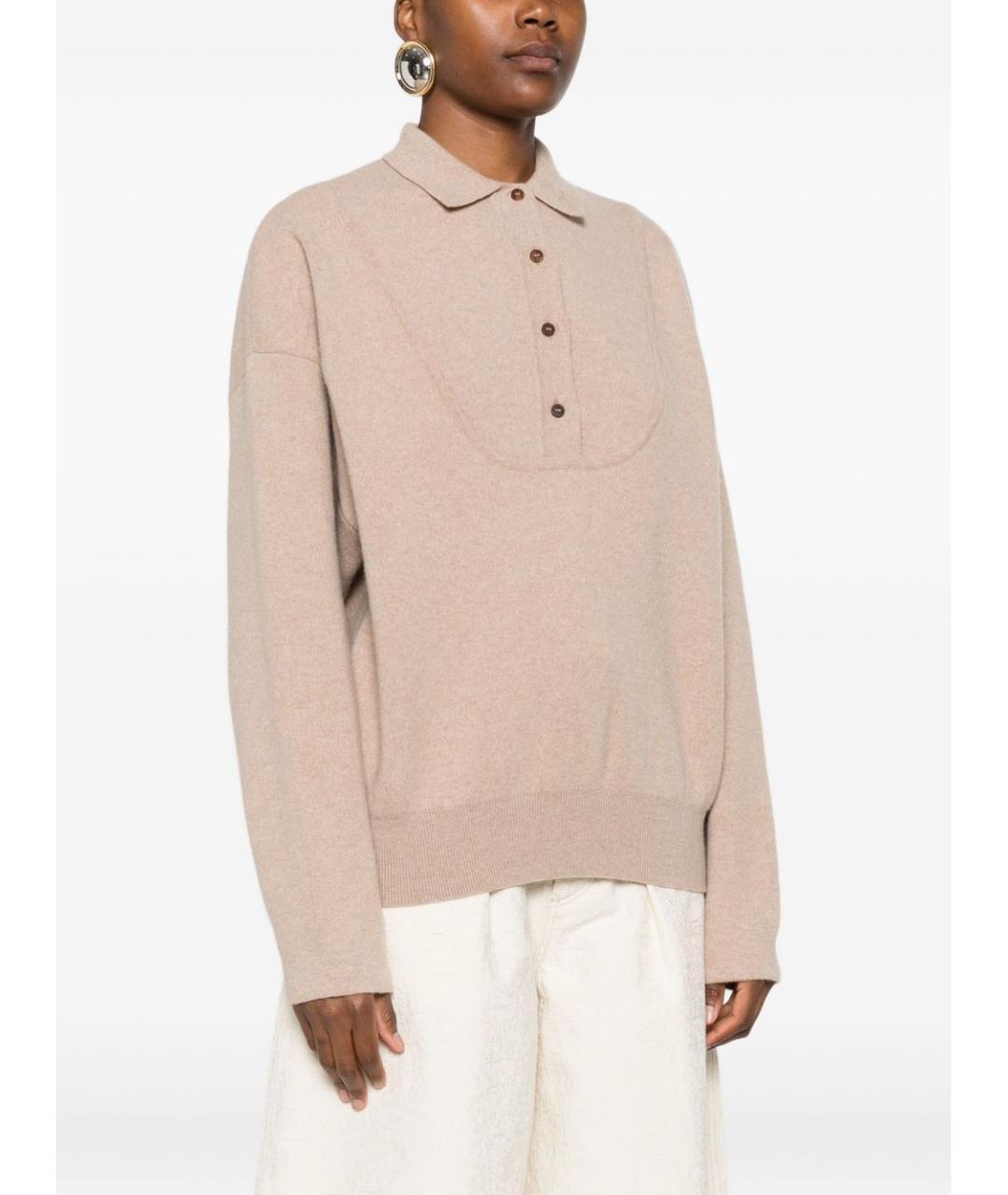JACQUEMUS Бежевый шерстяной джемпер / свитер, фото 2