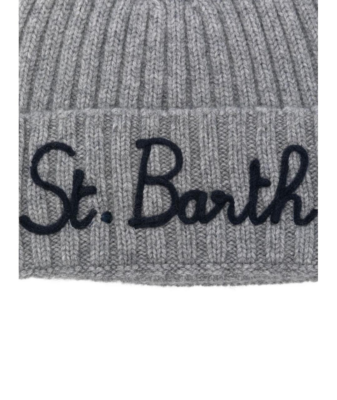 MC2 SAINT BARTH Серая шерстяная шапка, фото 3