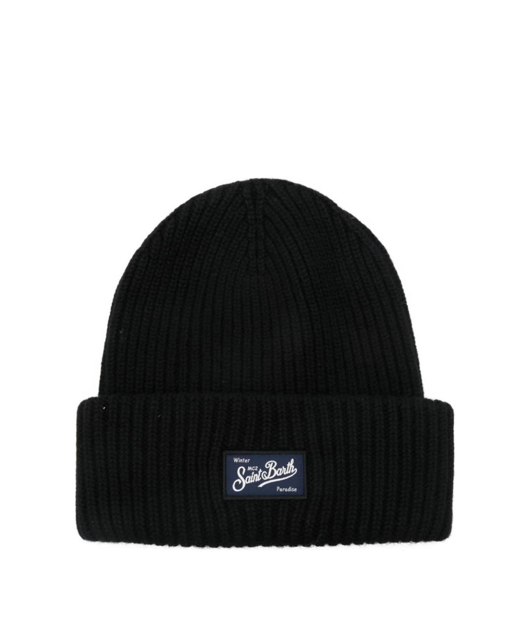 MC2 SAINT BARTH Черная шерстяная шапка, фото 1