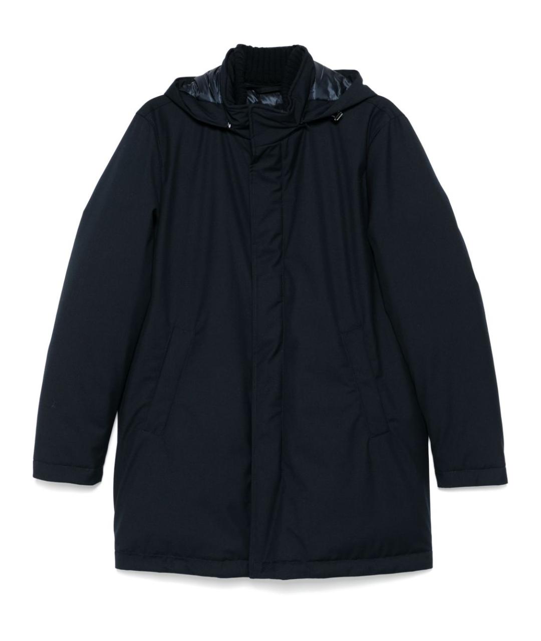 HERNO Темно-синяя полиэстеровая парка, фото 1