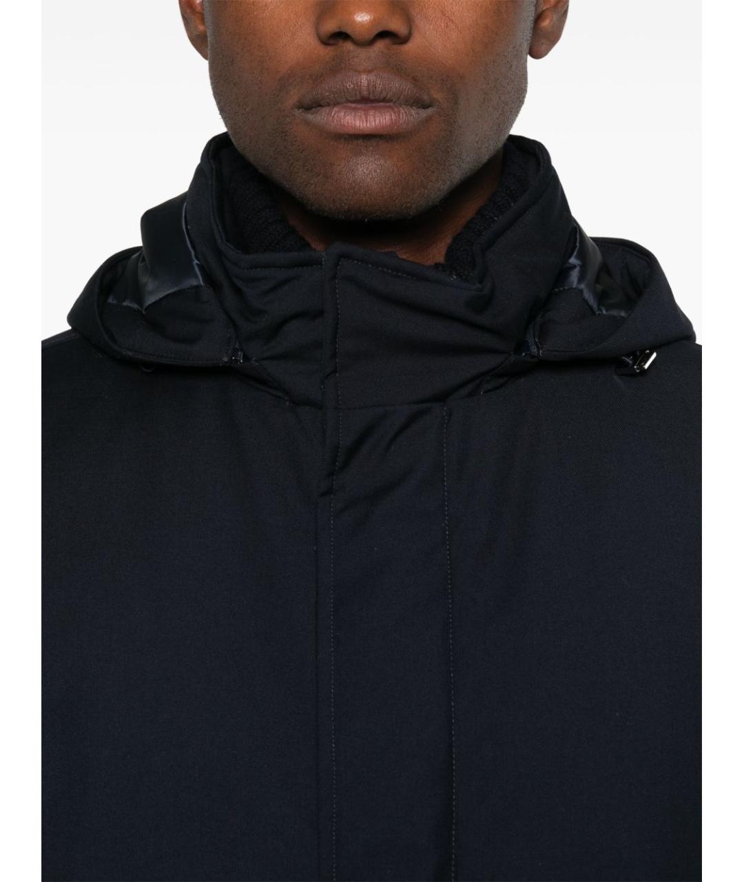 HERNO Темно-синяя полиэстеровая парка, фото 2