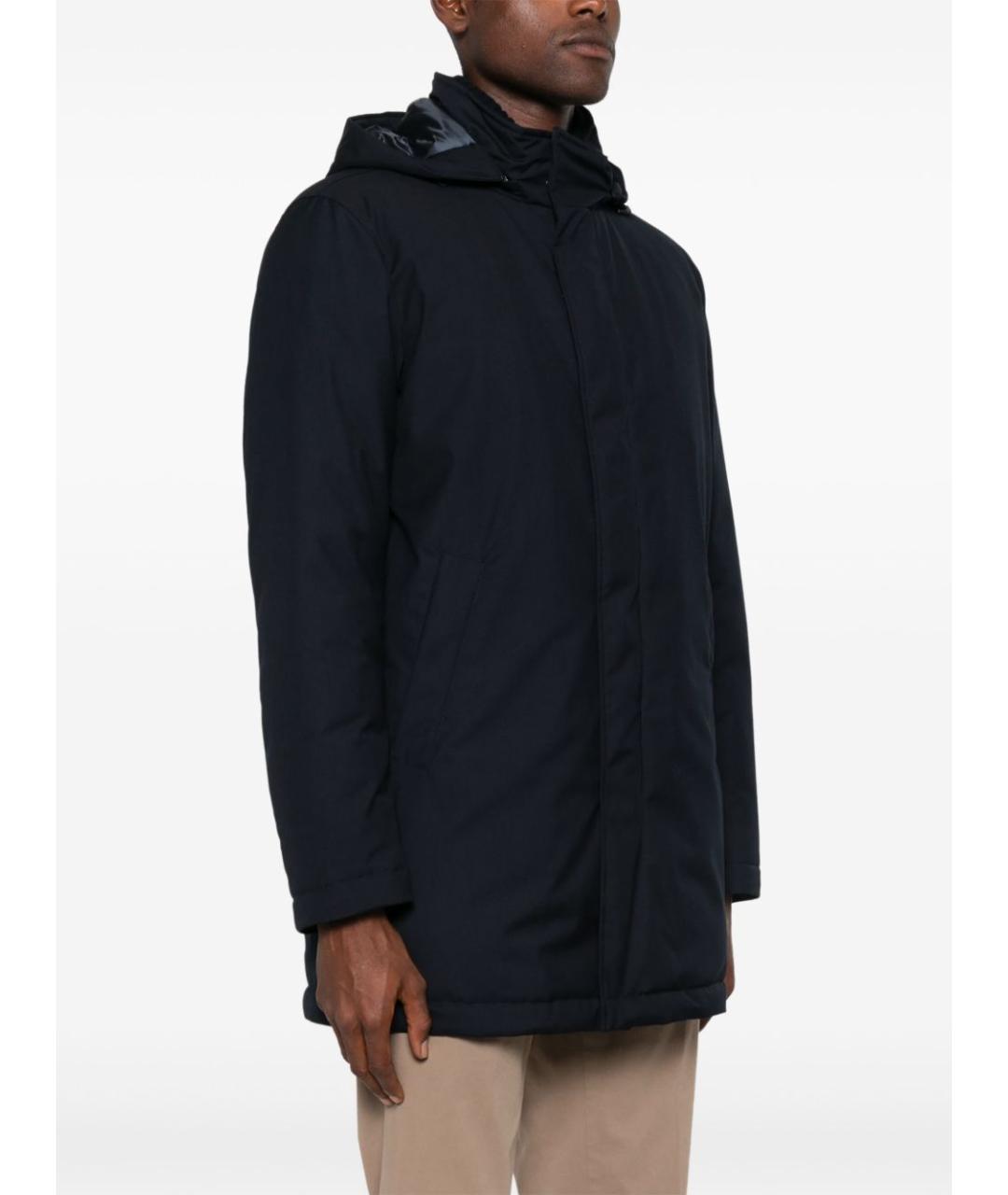 HERNO Темно-синяя полиэстеровая парка, фото 3