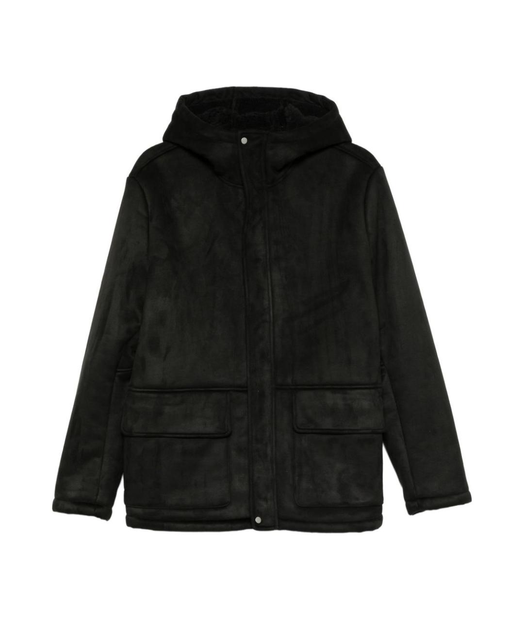 DANIELE ALESSANDRINI Черная дубленка/шуба, фото 1