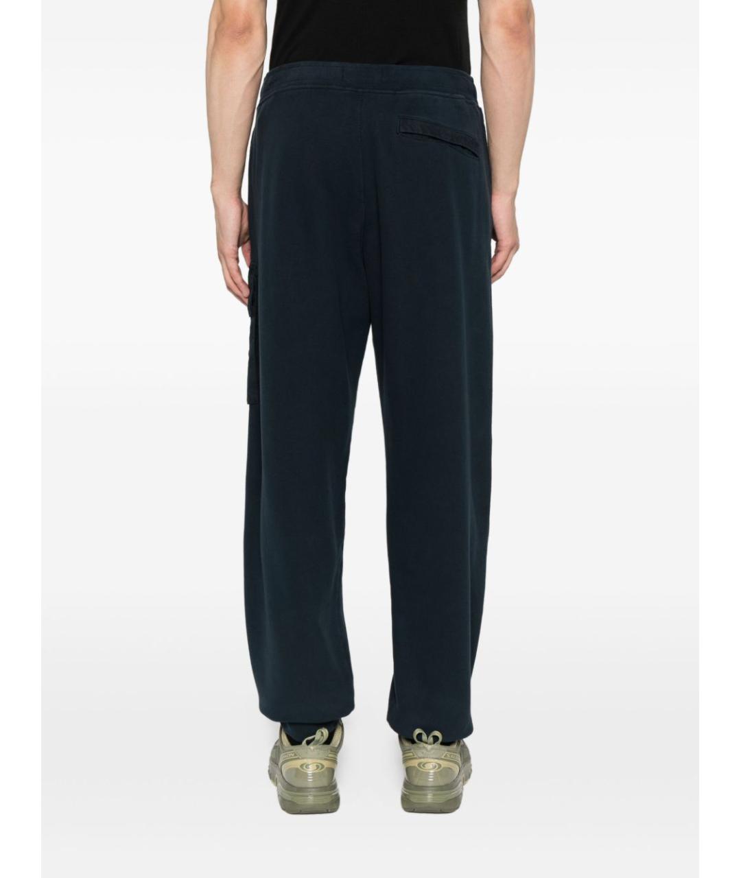 STONE ISLAND Синие хлопковые повседневные брюки, фото 5