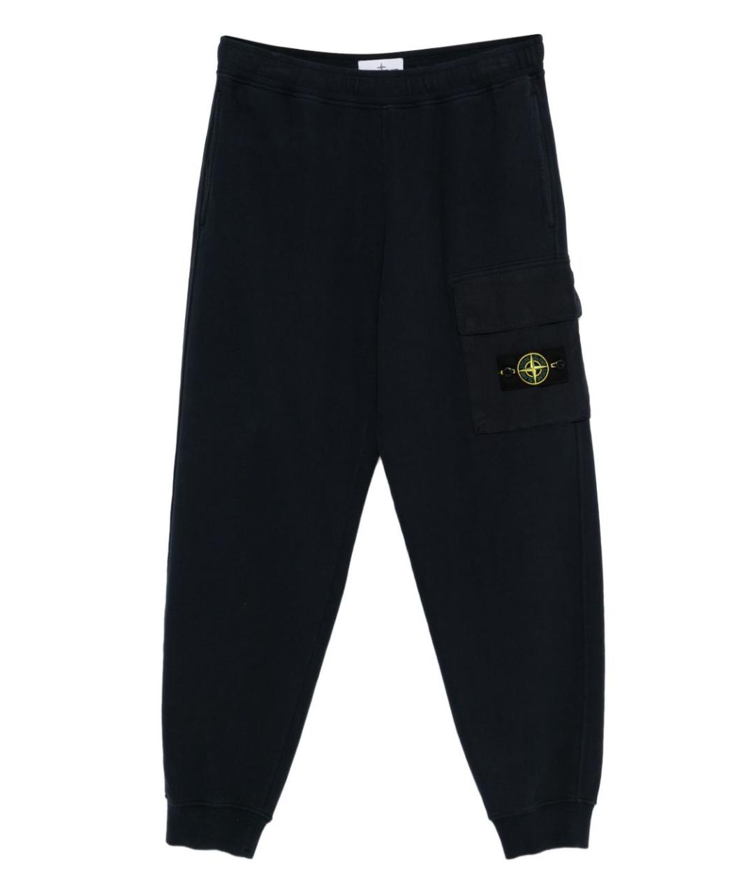 STONE ISLAND Синие хлопковые повседневные брюки, фото 1