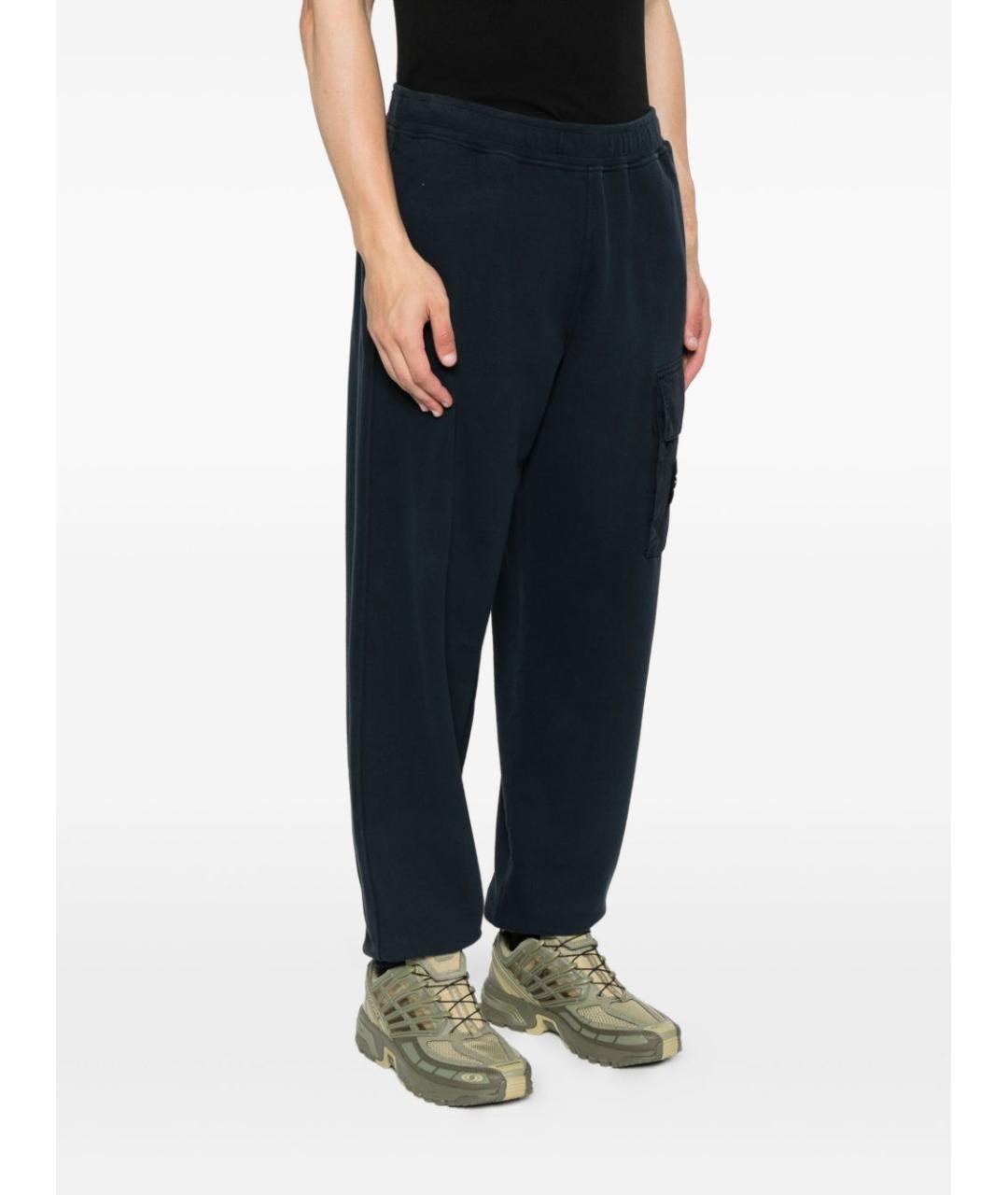 STONE ISLAND Синие хлопковые повседневные брюки, фото 4