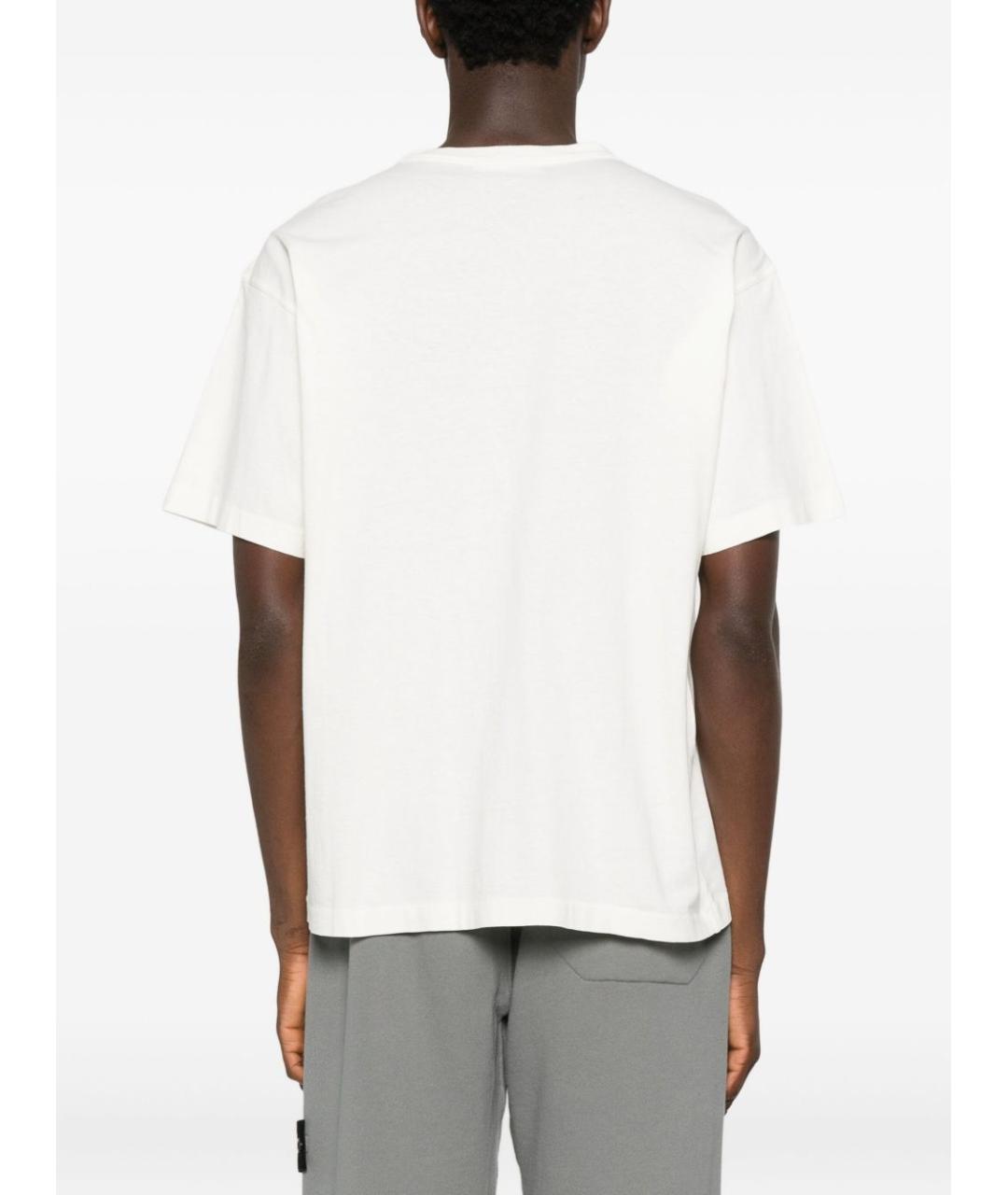 STONE ISLAND Бежевая хлопковая футболка, фото 2