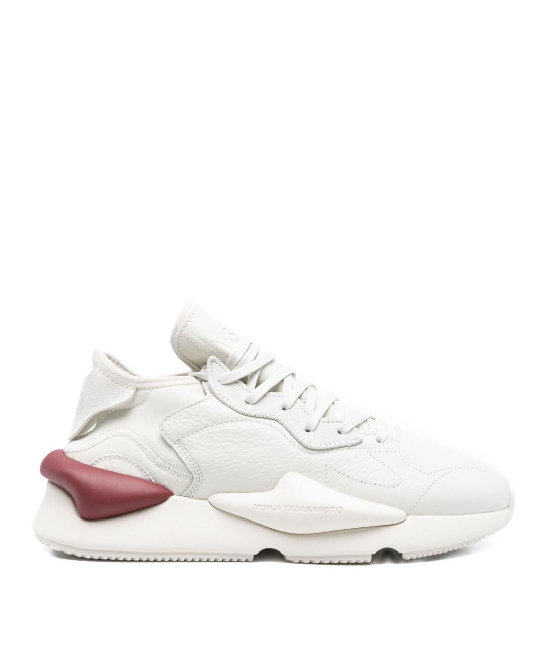 Y-3 Серые кожаные низкие кроссовки / кеды, фото 1