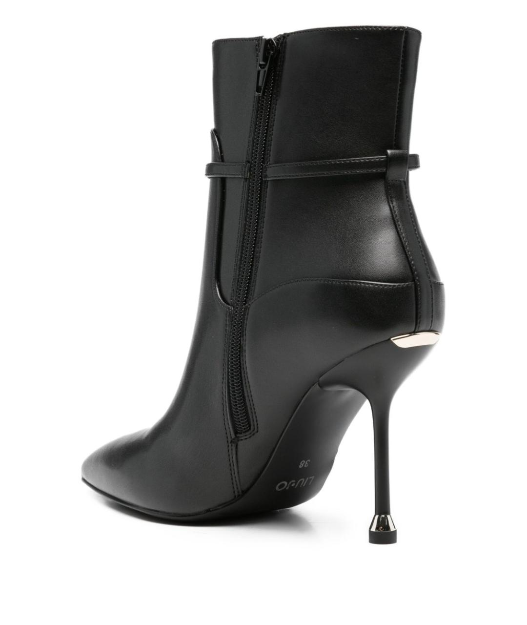 LIU JO Черные кожаные ботильоны, фото 3