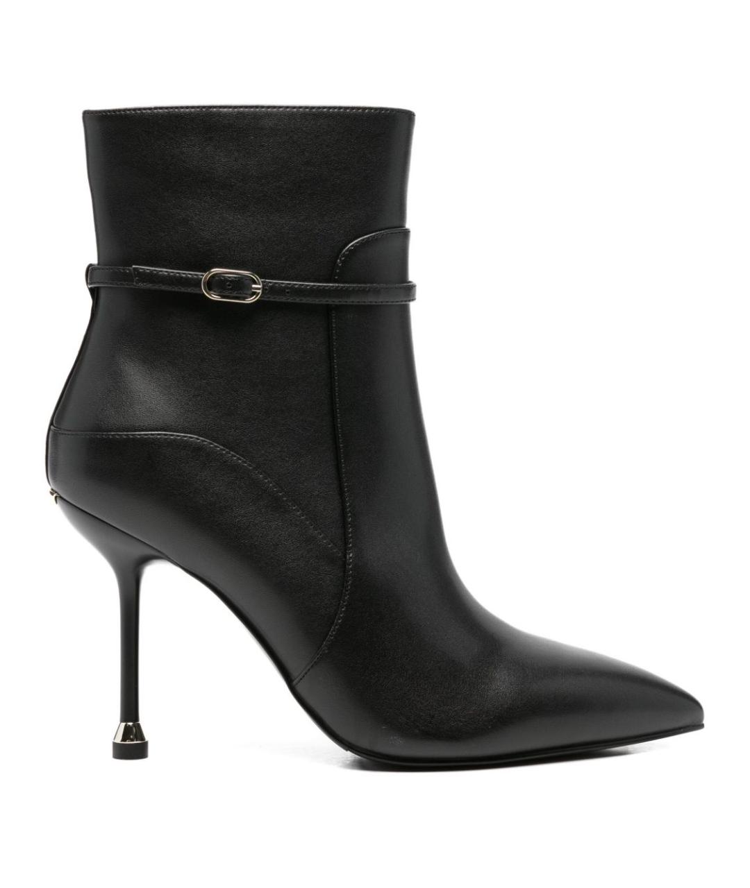 LIU JO Черные кожаные ботильоны, фото 1