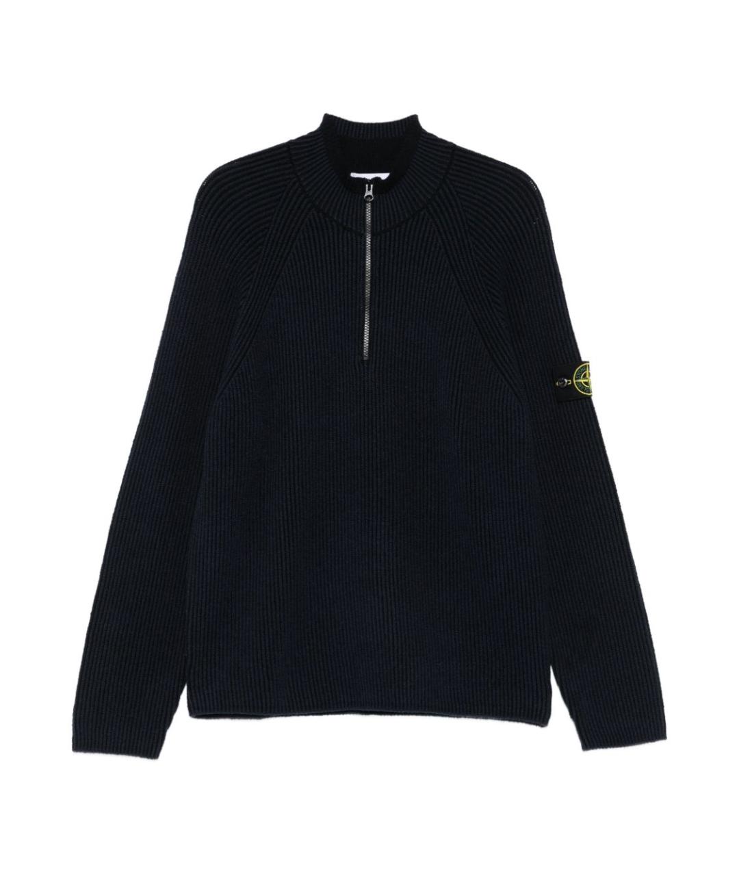 STONE ISLAND Синий шерстяной джемпер / свитер, фото 1