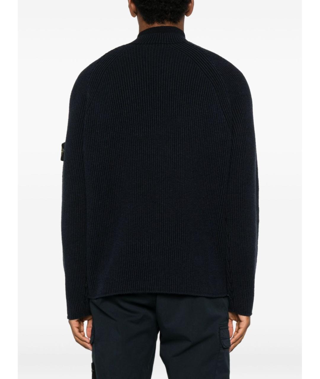 STONE ISLAND Синий шерстяной джемпер / свитер, фото 5