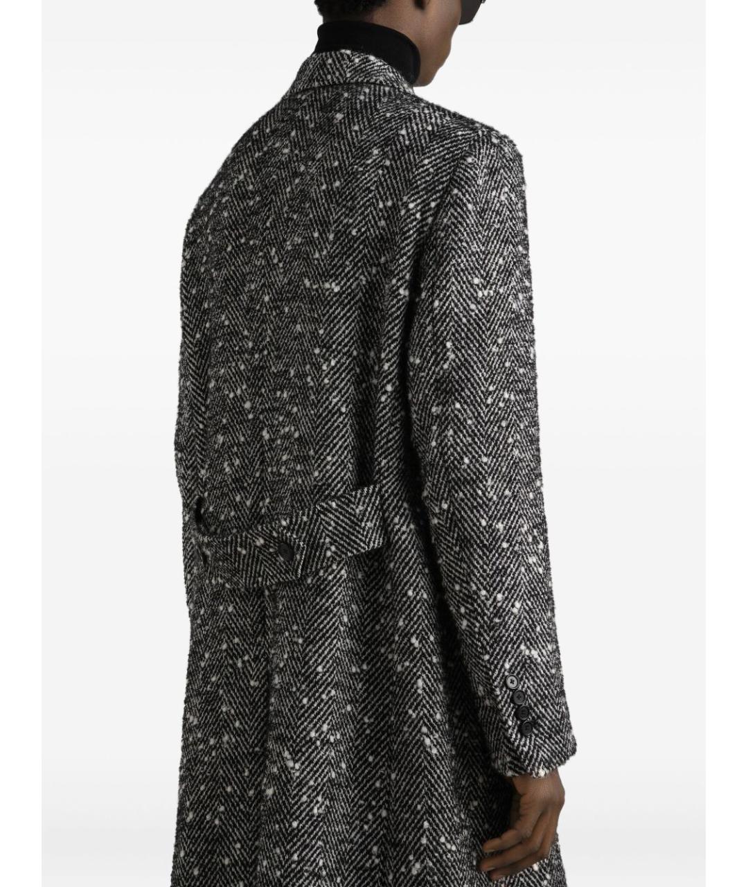 DOLCE&GABBANA Серое шерстяное пальто, фото 4