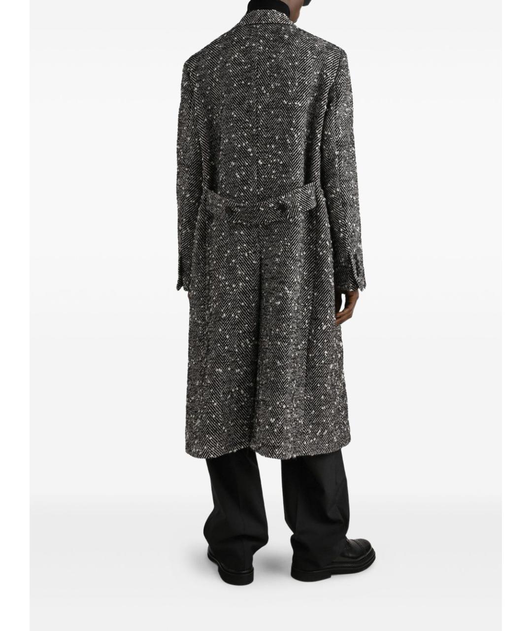 DOLCE&GABBANA Серое шерстяное пальто, фото 3