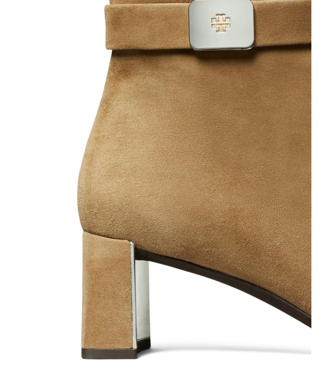 TORY BURCH Бежевые замшевые ботильоны, фото 2