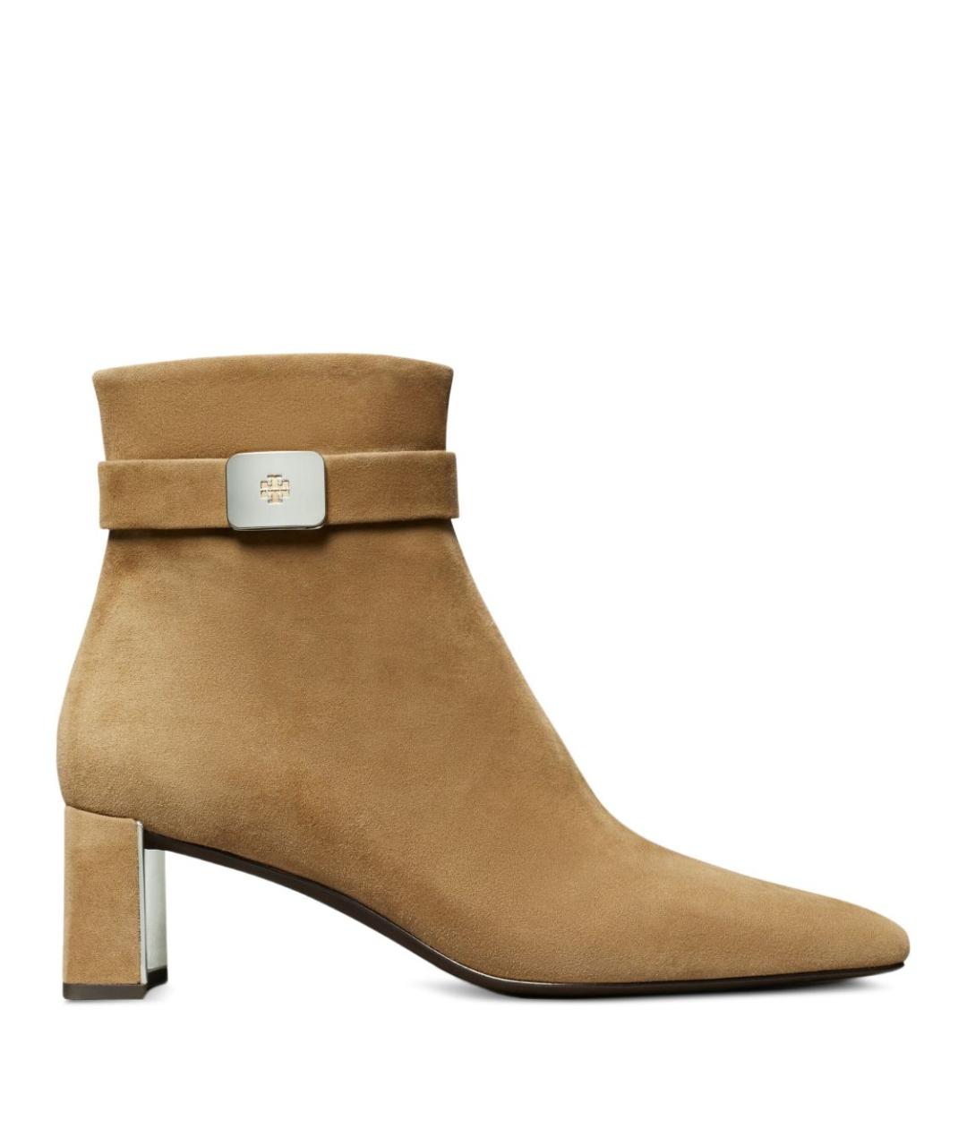 TORY BURCH Бежевые замшевые ботильоны, фото 1
