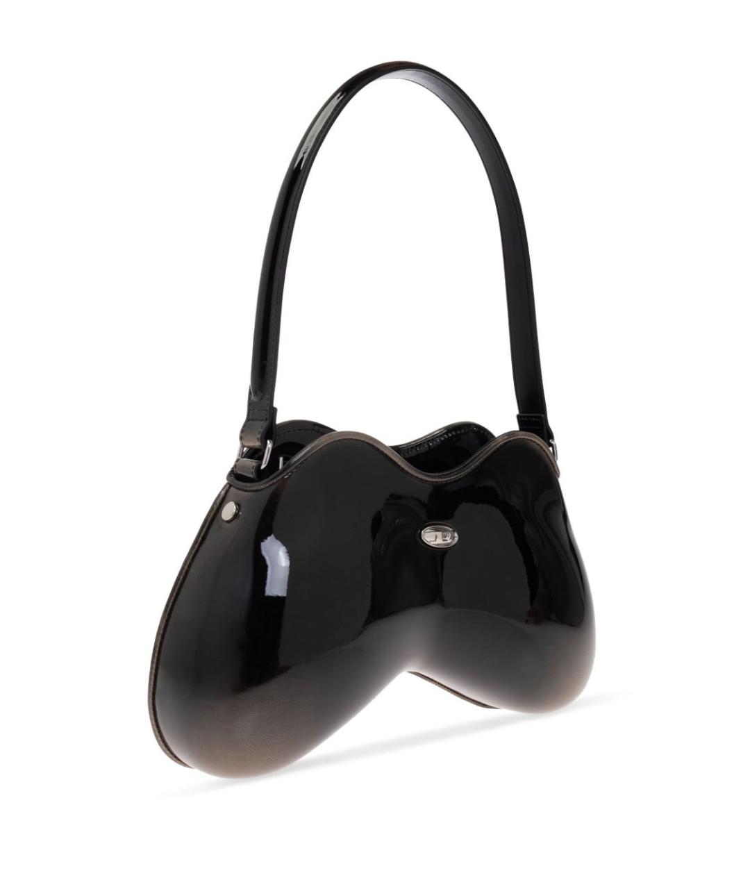 DIESEL Черная сумка через плечо из искусственной кожи, фото 5