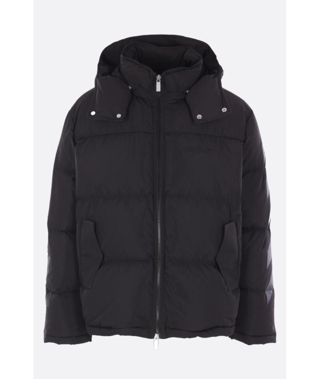 OFF-WHITE Черный полиэстеровый пуховик, фото 7