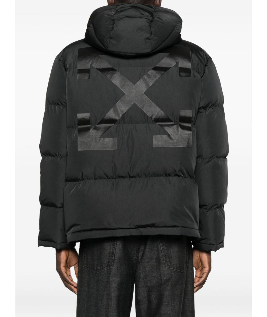 OFF-WHITE Черный полиэстеровый пуховик, фото 6