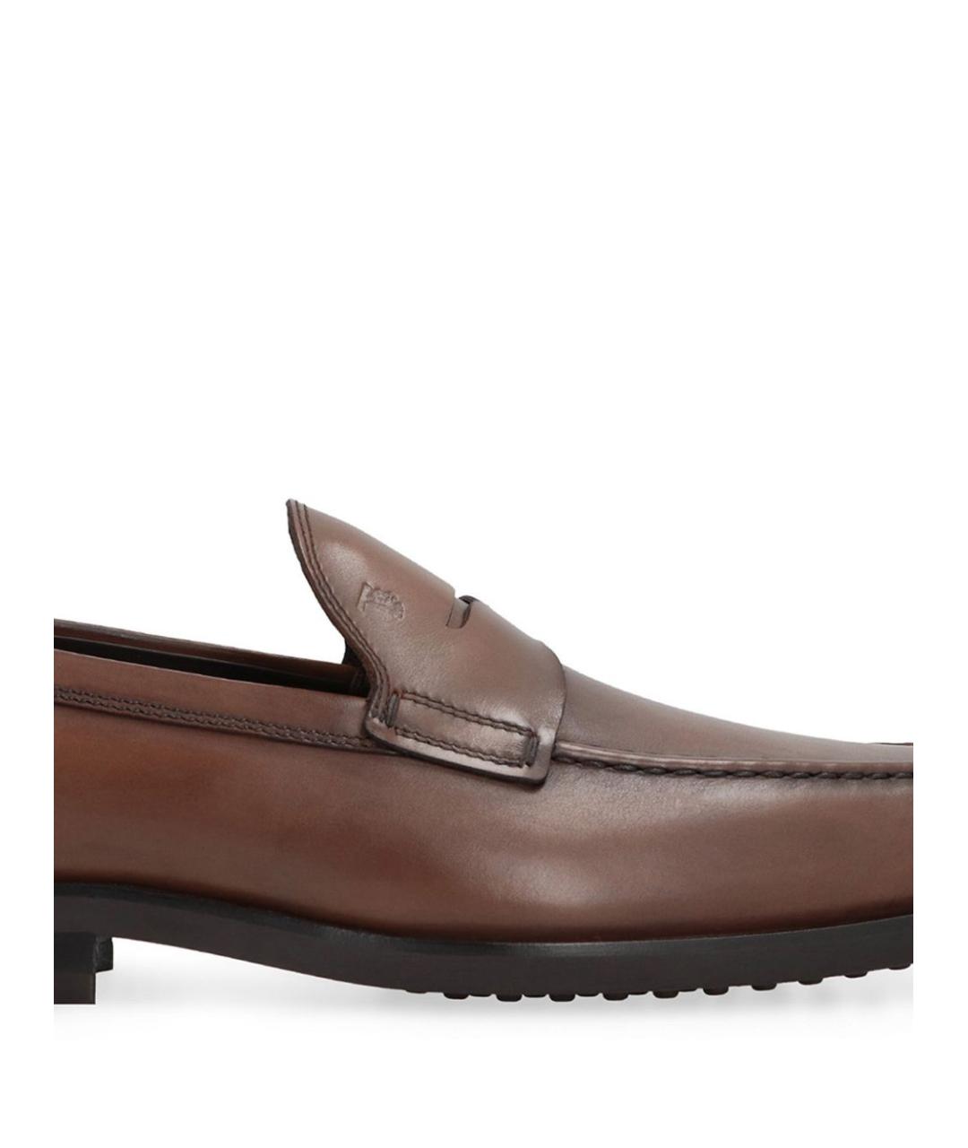 TOD'S Коричневые кожаные лоферы, фото 2