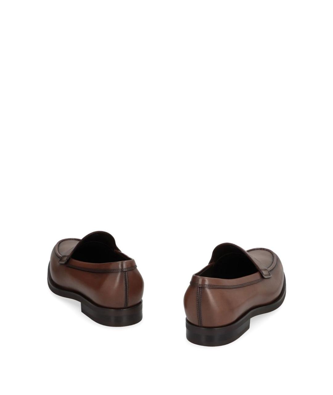 TOD'S Коричневые кожаные лоферы, фото 3