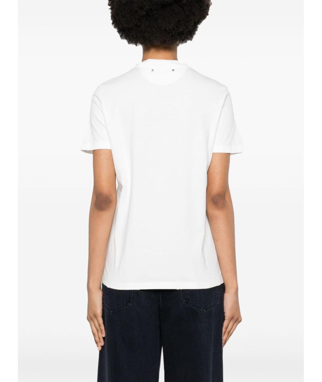 GOLDEN GOOSE DELUXE BRAND Белая хлопковая футболка, фото 3