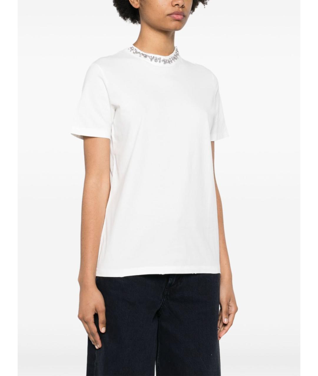 GOLDEN GOOSE DELUXE BRAND Белая хлопковая футболка, фото 2