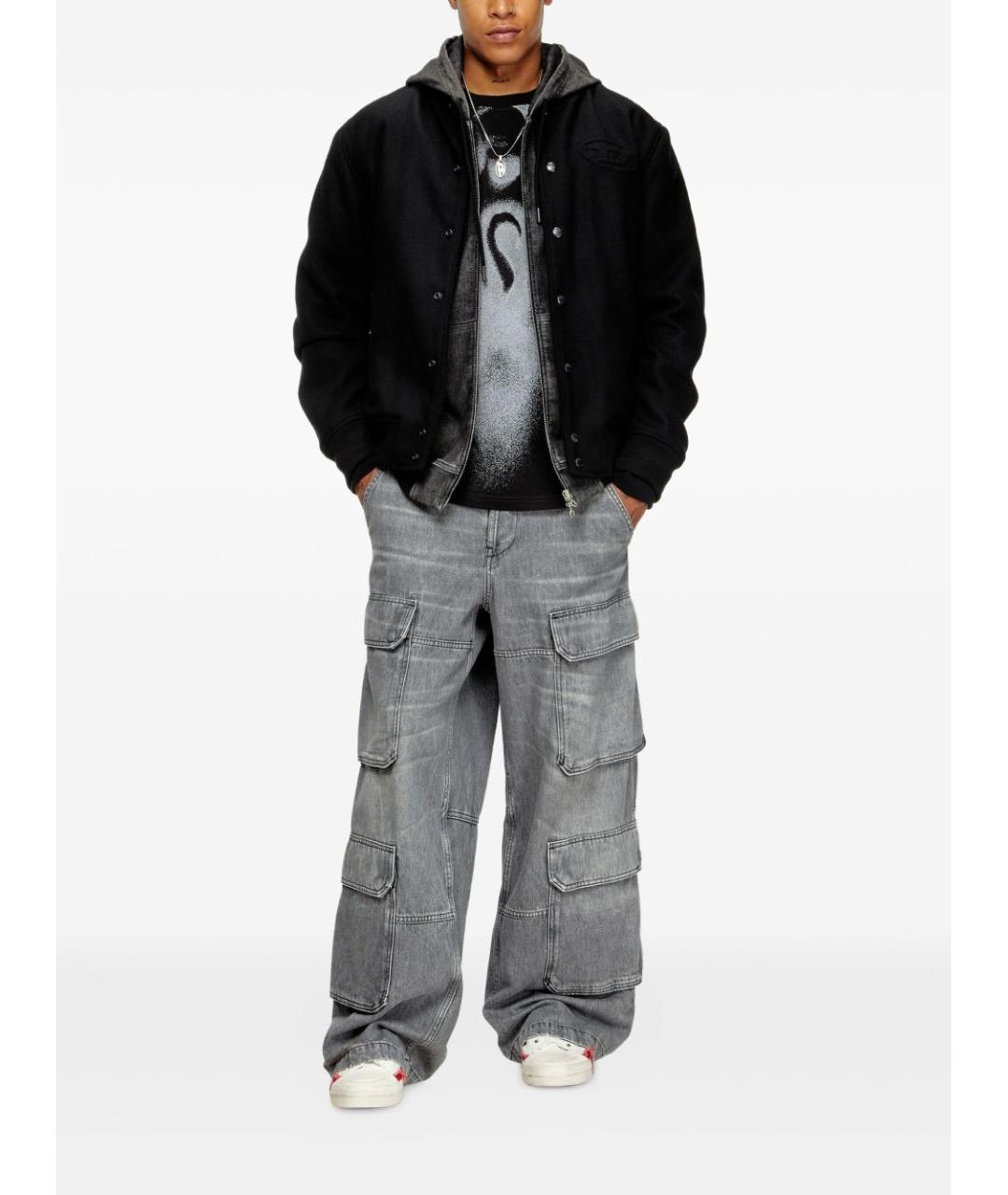 DIESEL Черная шерстяная куртка, фото 5