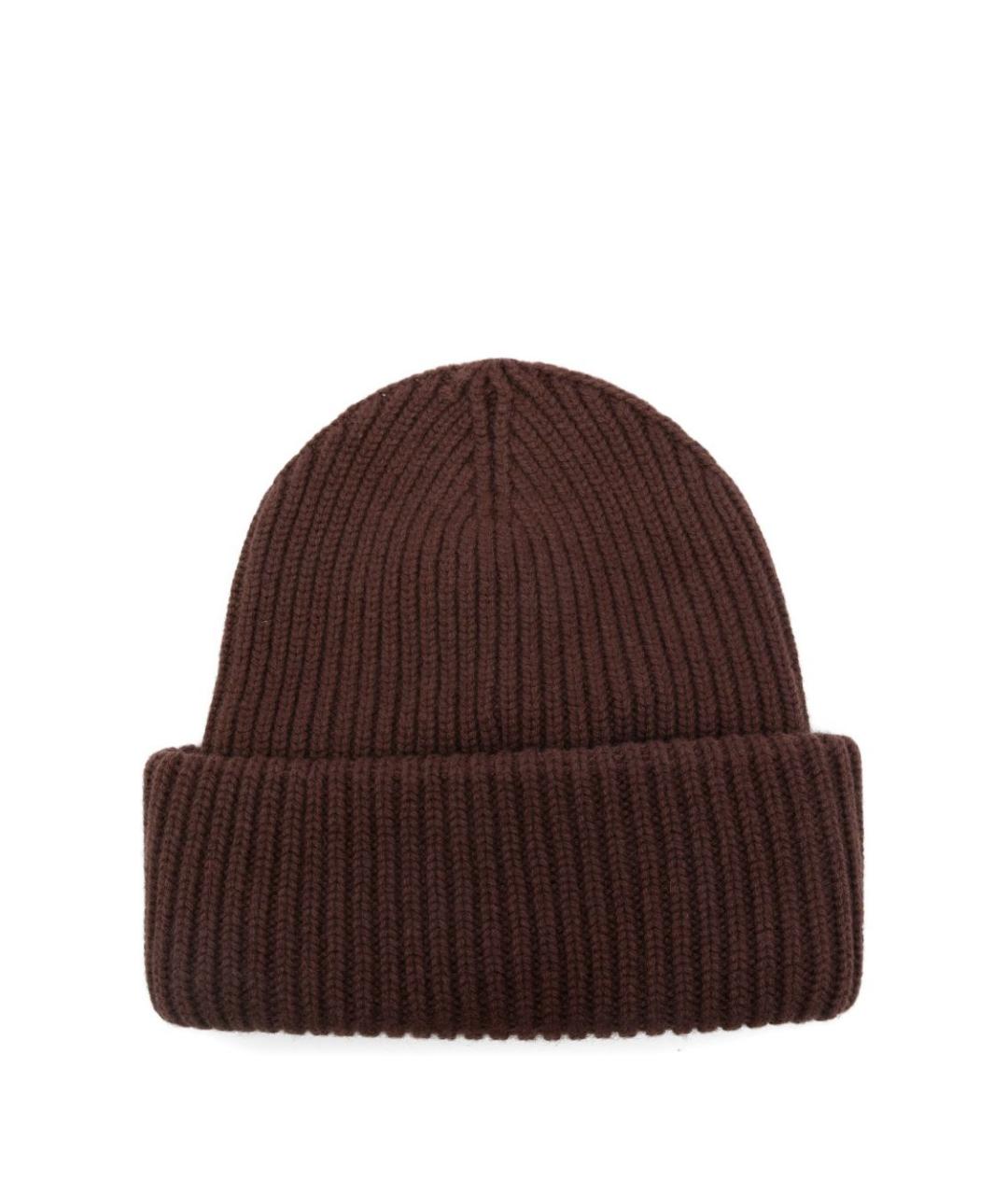 MC2 SAINT BARTH Коричневая шерстяная шапка, фото 2