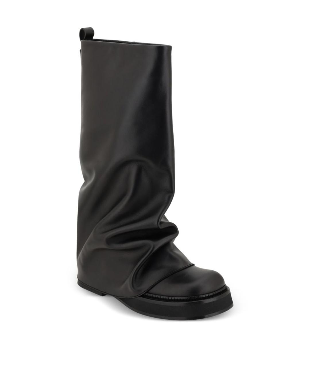 THE ATTICO Черные кожаные сапоги, фото 2