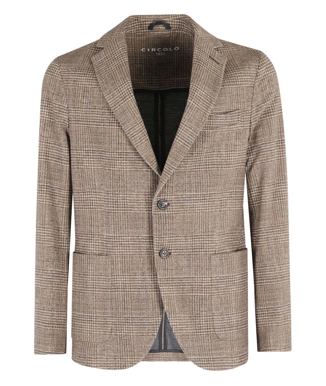 CIRCOLO 1901 Бежевый хлопковый пиджак, фото 1