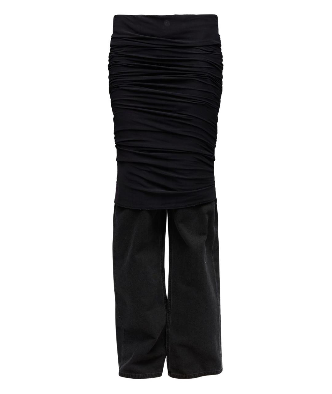 MM6 MAISON MARGIELA Черные хлопковые прямые джинсы, фото 1