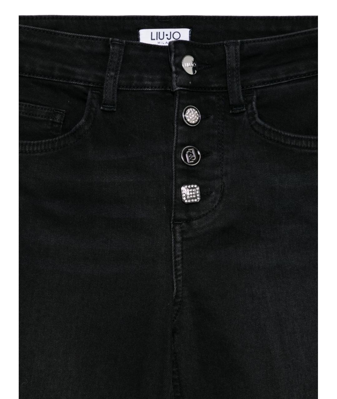 LIU JO Черные хлопковые прямые джинсы, фото 3