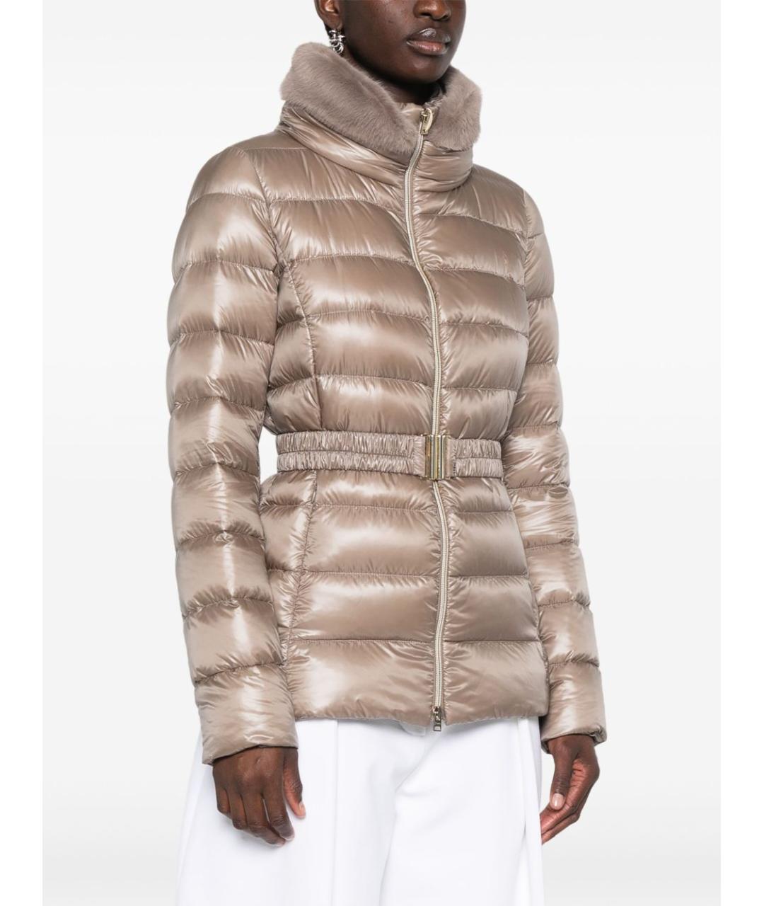 HERNO Серый полиамидовый пуховик, фото 2