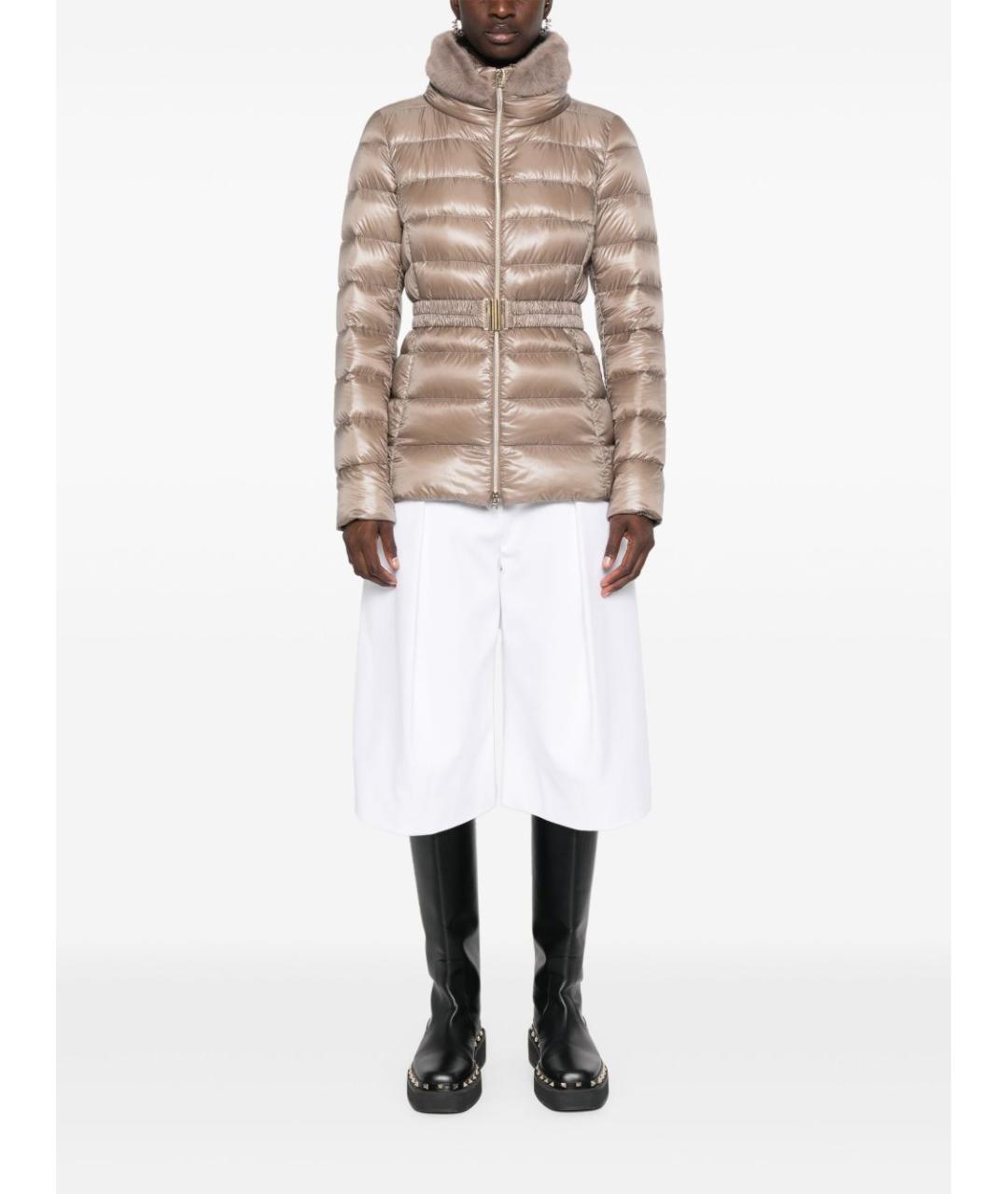 HERNO Серый полиамидовый пуховик, фото 3