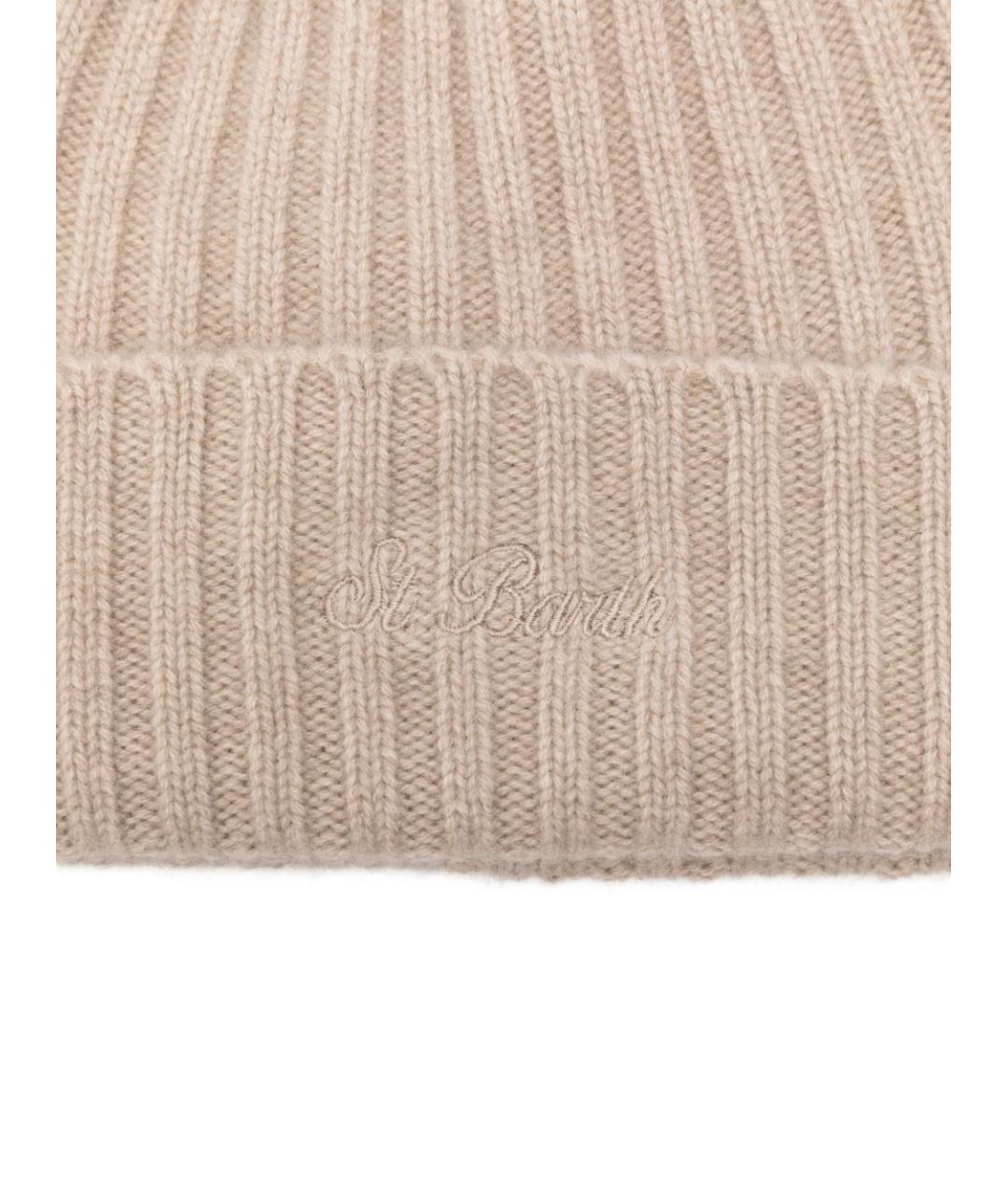 MC2 SAINT BARTH Бежевая кашемировая шапка, фото 3