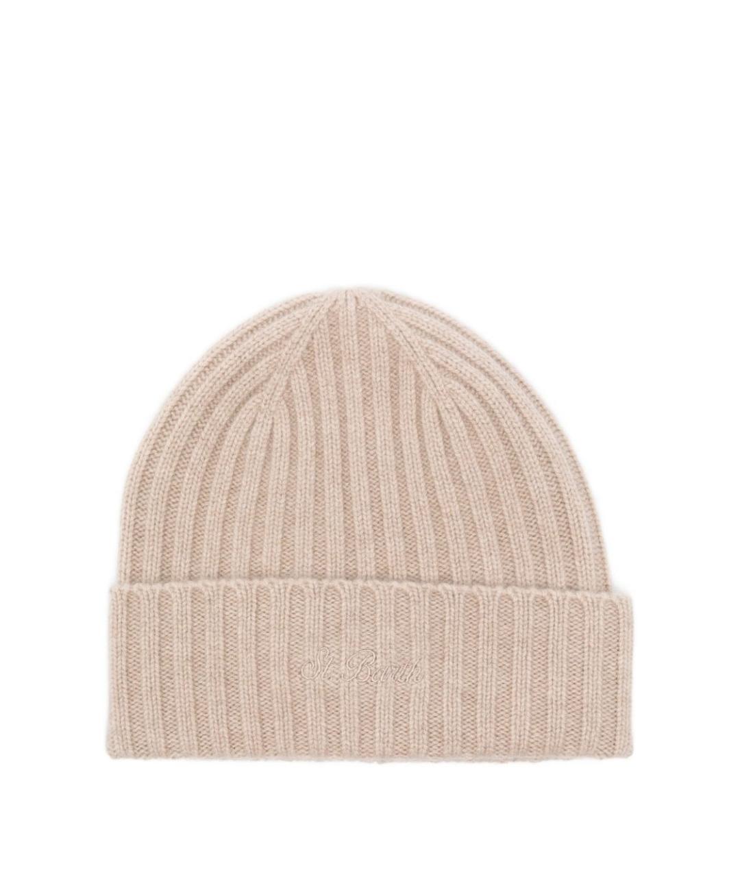 MC2 SAINT BARTH Бежевая кашемировая шапка, фото 1