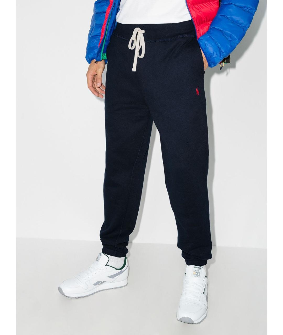 POLO RALPH LAUREN Синие хлопковые повседневные брюки, фото 2