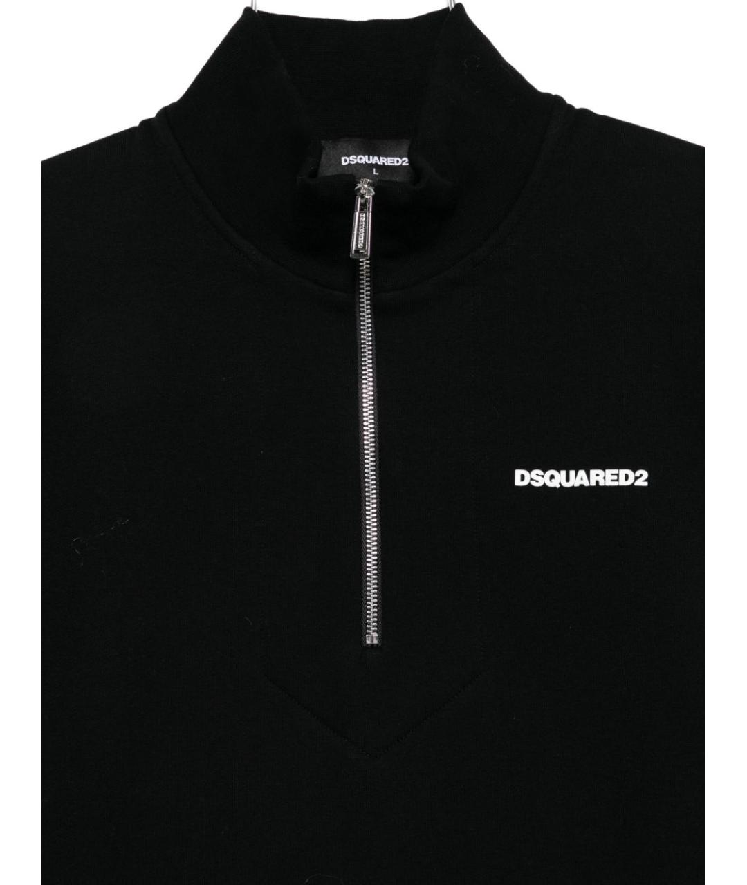 DSQUARED2 Черный хлопковый джемпер / свитер, фото 3