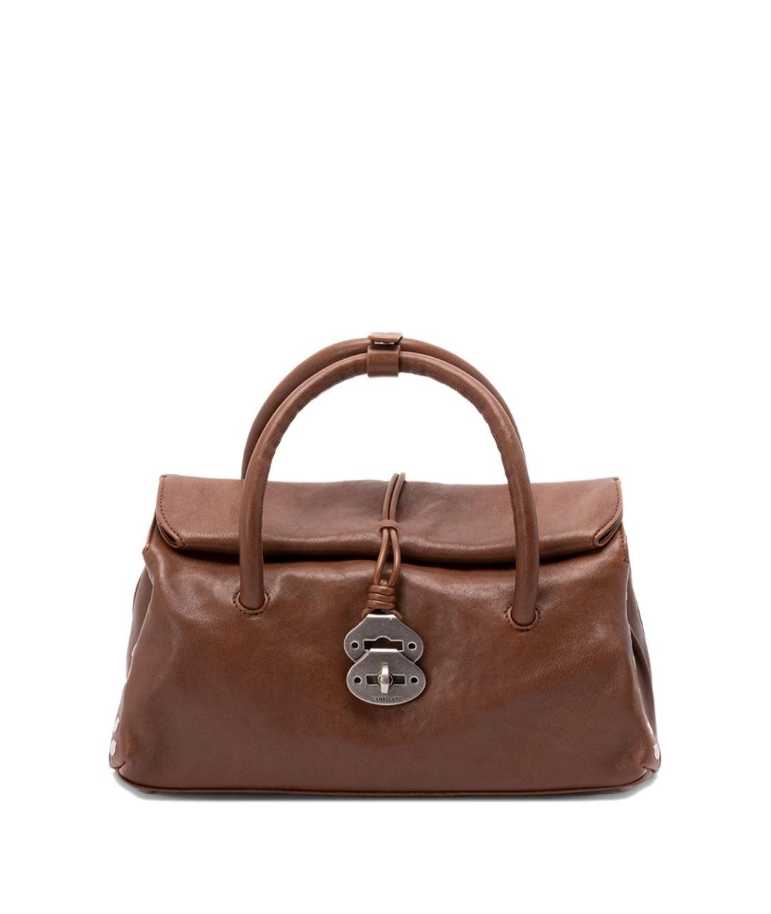 ZANELLATO Коричневая кожаная сумка тоут, фото 1