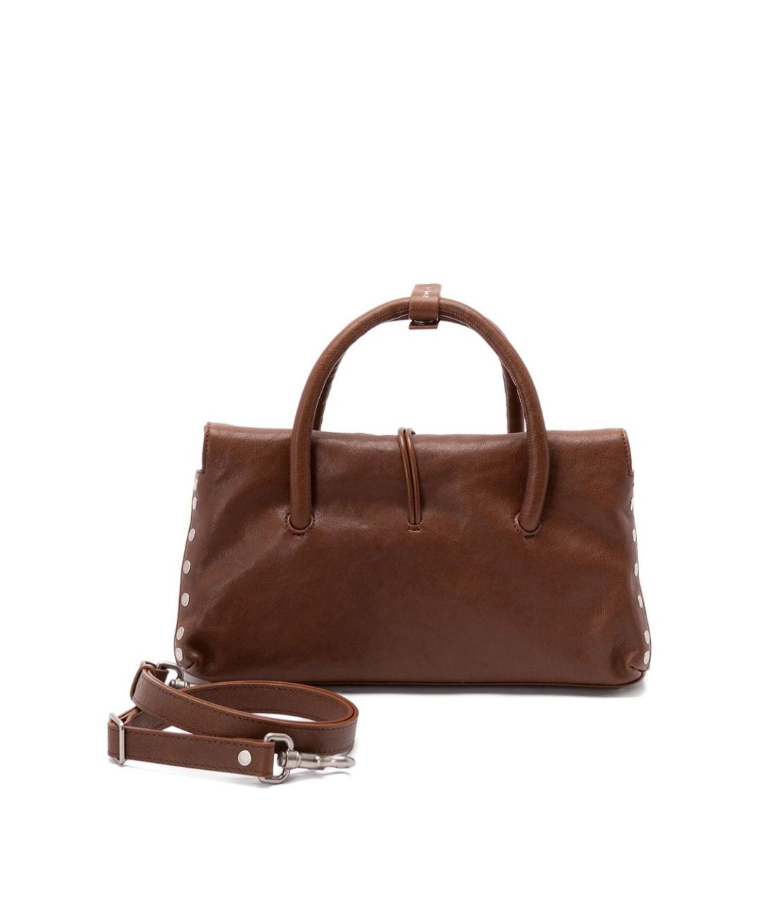 ZANELLATO Коричневая кожаная сумка тоут, фото 2