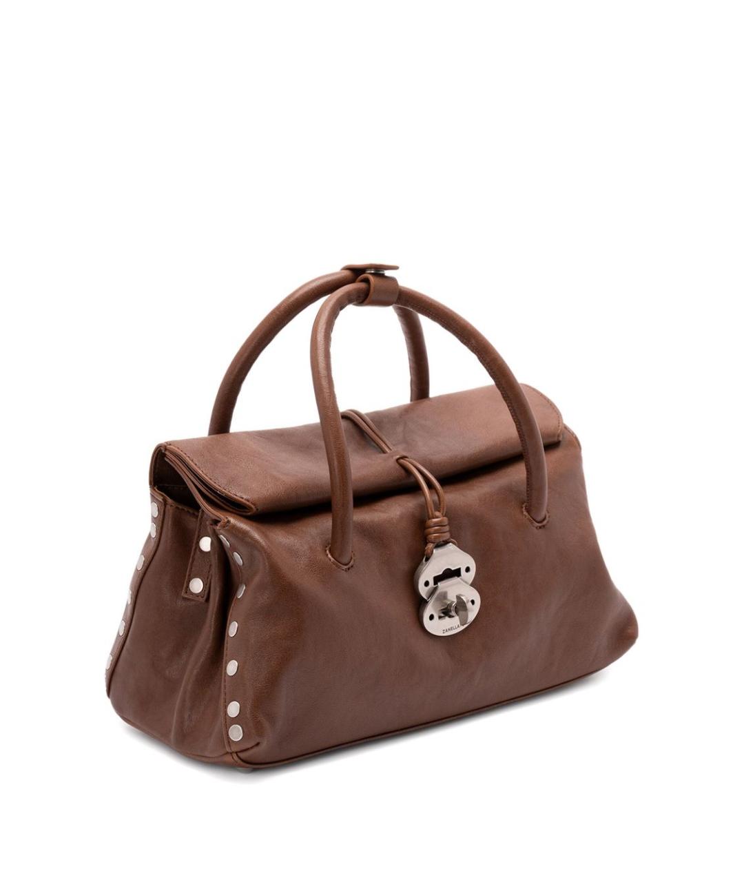 ZANELLATO Коричневая кожаная сумка тоут, фото 3