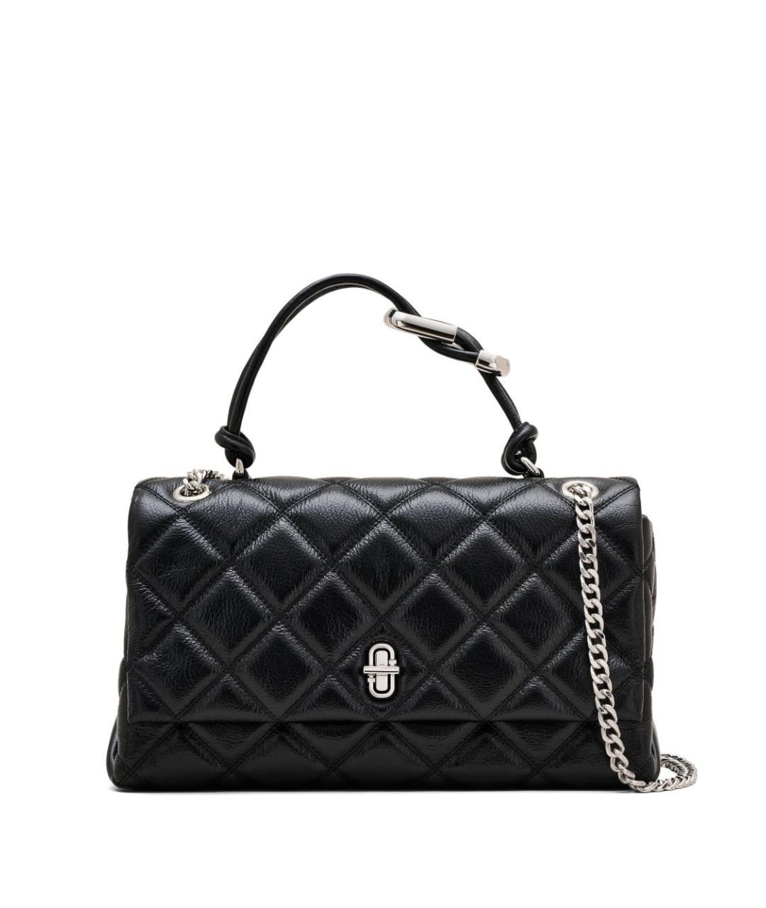 MARC JACOBS Черная кожаная сумка с короткими ручками, фото 1