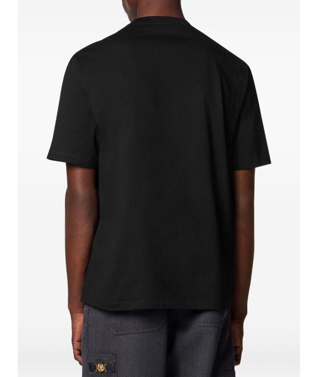 VERSACE Черная хлопковая футболка, фото 4