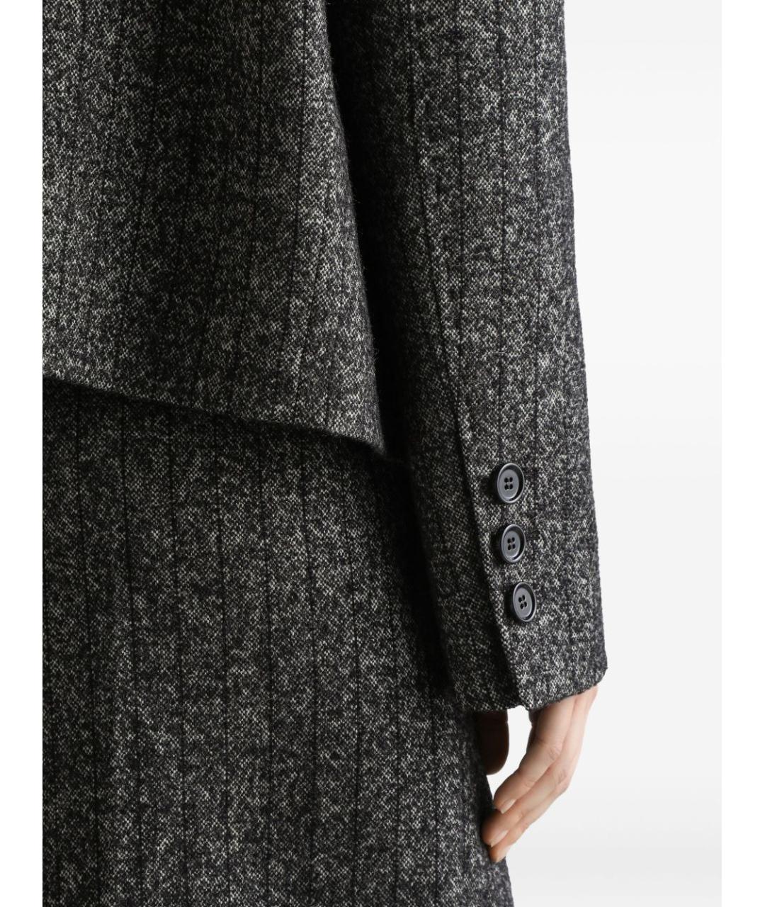 DOLCE&GABBANA Серый шерстяной жакет/пиджак, фото 4