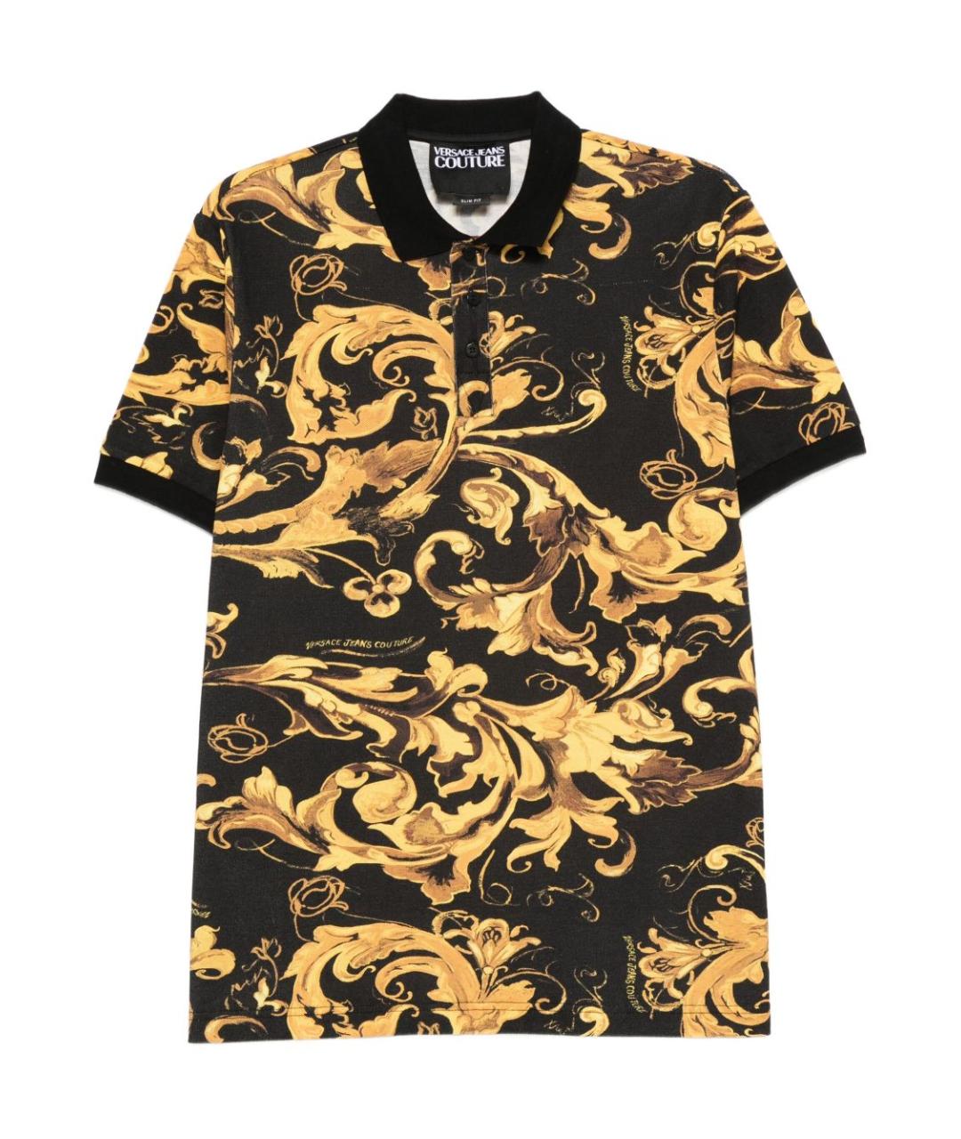 VERSACE JEANS COUTURE Черная хлопковая футболка, фото 1