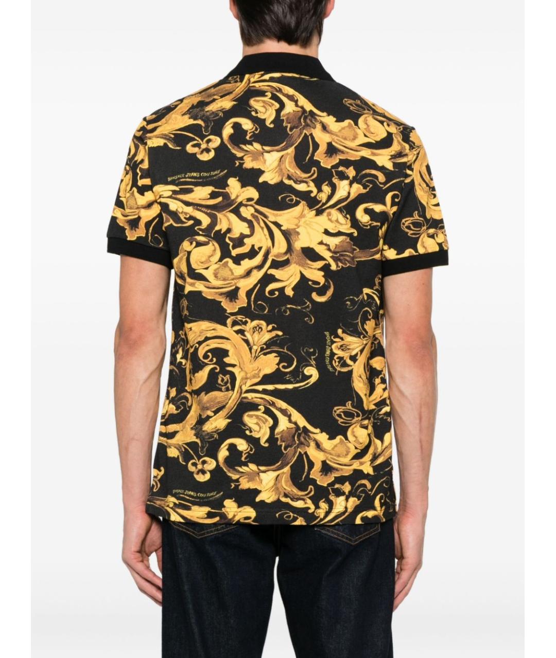 VERSACE JEANS COUTURE Черная хлопковая футболка, фото 4