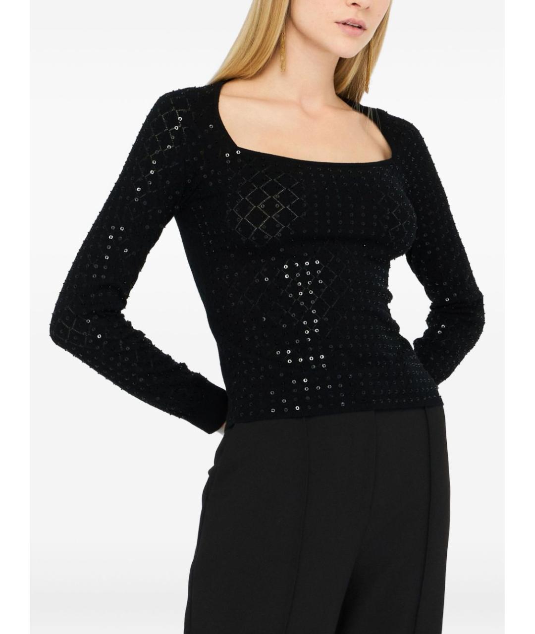 LIU JO Черная вискозная водолазка, фото 3
