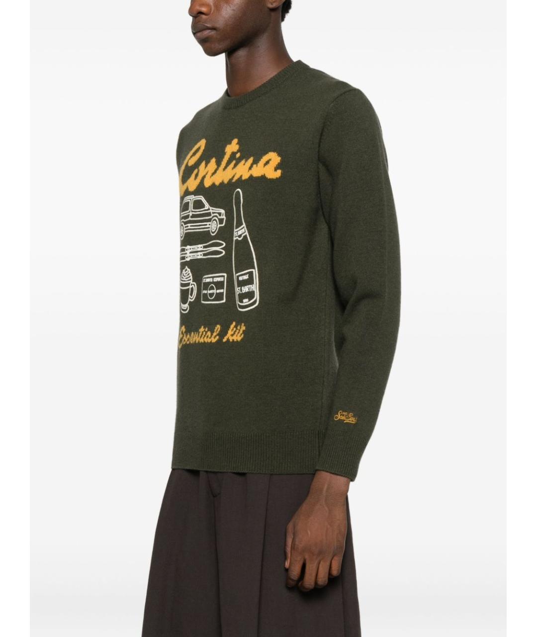 MC2 SAINT BARTH Зеленый шерстяной джемпер / свитер, фото 3