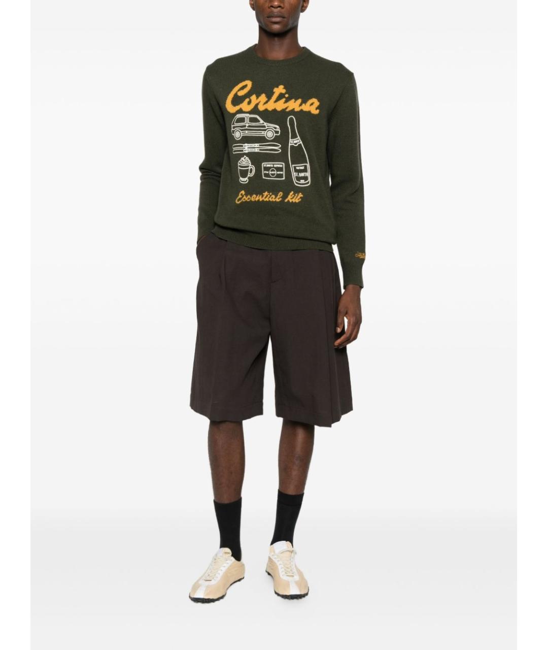 MC2 SAINT BARTH Зеленый шерстяной джемпер / свитер, фото 4